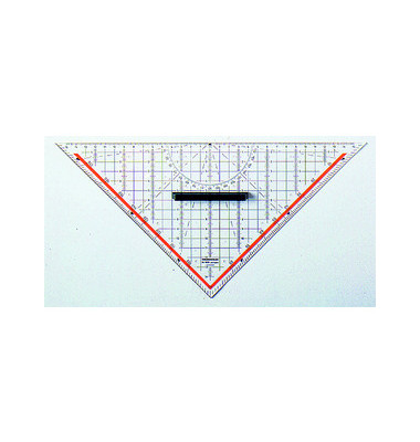 Kunststoff-Geodreieck 1054 transparent 25cm mit Griff Kunststoff-Geodreieck 1054 transparent 25cm mit Griff
