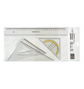 Zeichengarnitur DUO 30 cm Lineal rauchglas Zeichengarnitur DUO 30 cm Lineal rauchglas