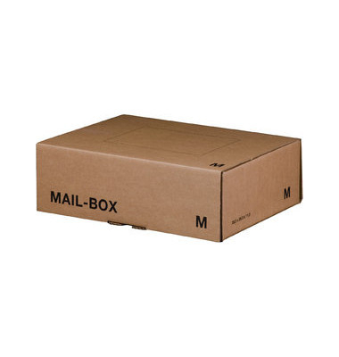 Versandkarton Mail-Box M 00069030 braun, bis DIN Dokumenten- oder Warenversand von Artikeln bis zum A4-&Uuml;berformat, Versand mit D