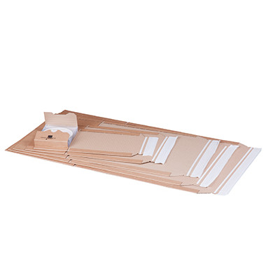 Buchverpackung Universalverpackung 211101525 braun, f&uuml;r A4, innen 300x220x80mm, Pappe 1-wellig