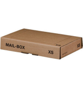 Versandkarton Mail-Box XS 00069028 braun, bis DIN Versand mit DHL, Hermes, DPD, GLS, innen 244x145x43mm, Karton 1-wellig
