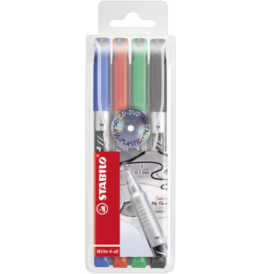 Faserschreiber Write4all perm. 4 Farben F 0,7mm