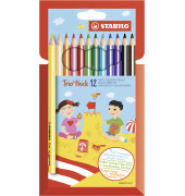 Buntstifte-Set Trio thick, 203/12-01-D, 12-farbig sortiert, dreikant, ergonomisch, Packung
