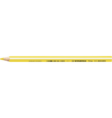 Buntstifte STABILO Trio dick, 203/205, gelb, dreikant, ergonomisch