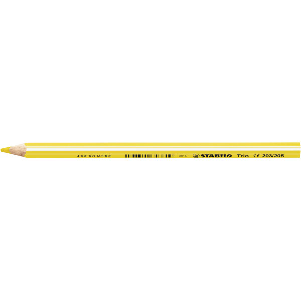 Stabilo Buntstifte STABILO Trio dick, 203/205, gelb, dreikant, ergonomisch 4006381343800 Stabilo