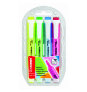 Textmarker-Set STABILO swing cool, 275/4, Set, farbig sortiert (gelb/blau/gr&uuml;n/pink), 1-4mm Keilspitze