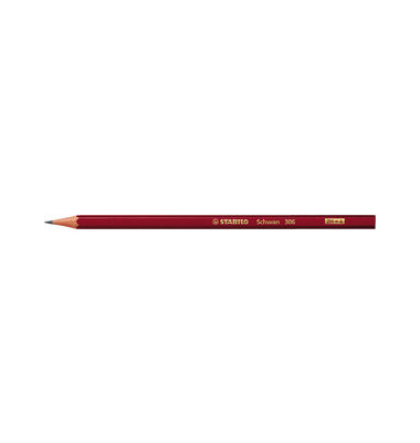 Bleistift STABILO Schwan, 306/2H, rot, 2,2mm, 2H
