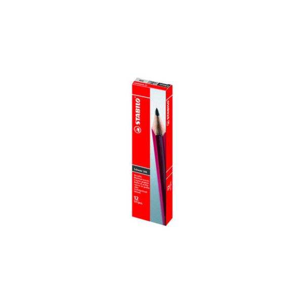 4006381128261 - Bleistift Schwan 306 H rot H 4006381128261 STABILO 306 H 12 Stück