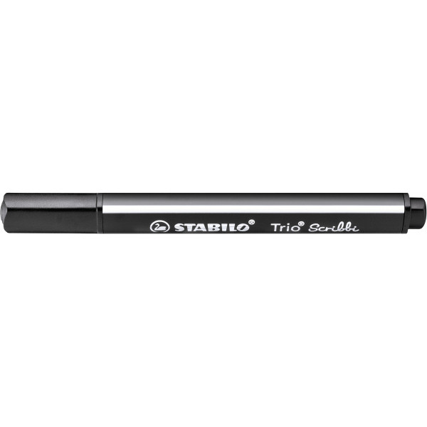 5 Stück Stabilo Faserschreiber Trio Scribbi schwarz 1,5-2mm 4006381341905 Stabilo