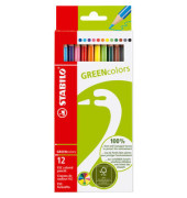 Buntstifte-Set GREENcolors, 6019/2-121, farbig sortiert, sechskant, Packung