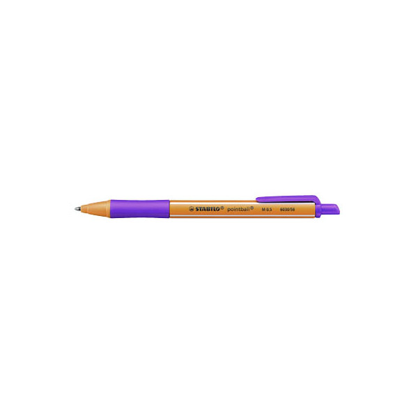 4006381437080 - STABILO Kugelschreiber pointball orange Schreibfarbe lila 1 St