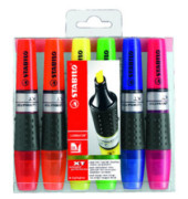 Textmarker STABILO LUMINATOR Etui, 71/6, Set, 6-farbig sortiert, 2-5mm Keilspitze