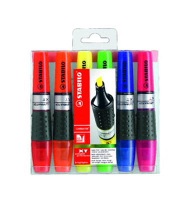 Textmarker STABILO LUMINATOR Etui, 71/6, Set, 6-farbig sortiert, 2-5mm Keilspitze