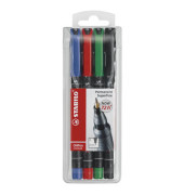 Folienstifte-Set OHPen universal, 841/4, 4-farbig sortiert, 0,4mm, Rundspitze