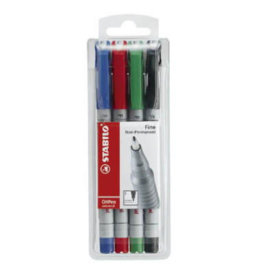Folienstift OHPen universal 852 F farbig sortiert 0,7 mm 4er Etui non-permanent