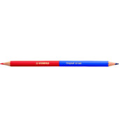 Buntstift 1/2 rot-1/2 blau 2,5mm 12er-Karton Dünnkern