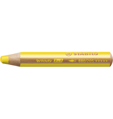 Buntstift woody 3 in 1 gelb 10mm extradick