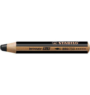 Buntstift woody 3 in 1 schwarz 10mm extradick