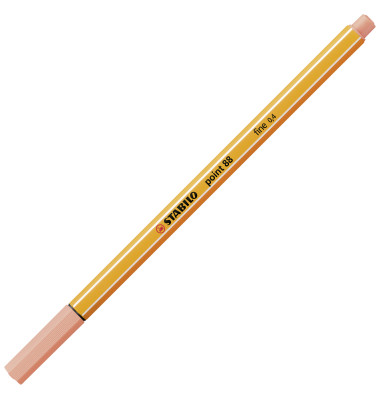 Fineliner point 88, 88/26, orange, wei&szlig;e Streifen (Schreibfarbe: apricot), 0,4mm
