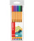 Fineliner-Set point 88, 88/6, orange, wei&szlig;e Streifen (Schreibfarbe: 6-farbig sortiert), 0,4mm