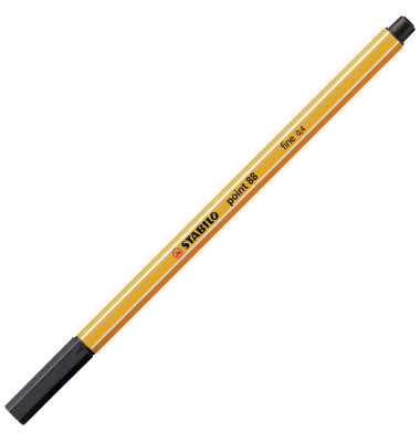 Fineliner point 88, 88/46, orange, wei&szlig;e Streifen (Schreibfarbe: schwarz), 0,4mm