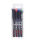 Folienstifte-Set Maxx, SN112294, 4-farbig sortiert, 0,7mm, Rundspitze, teils nachf&uuml;llbar