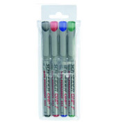 Folienstift OHP 223 F farbig sortiert 0,7 mm 4er Etui non-permanent