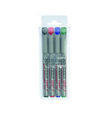 Folienstifte-Set Maxx, 112394, 4-farbig sortiert, 0,7mm, Rundspitze