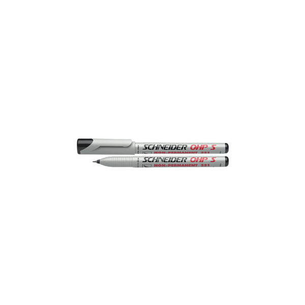 10 Stück Schneider Folienstift OHP 221 S schwarz 0,4mm non-permanent 4004675002167 Schneider