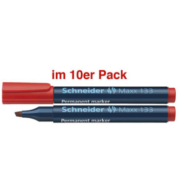 Permanentmarker Maxx 133 rot 1-4mm Keilspitze