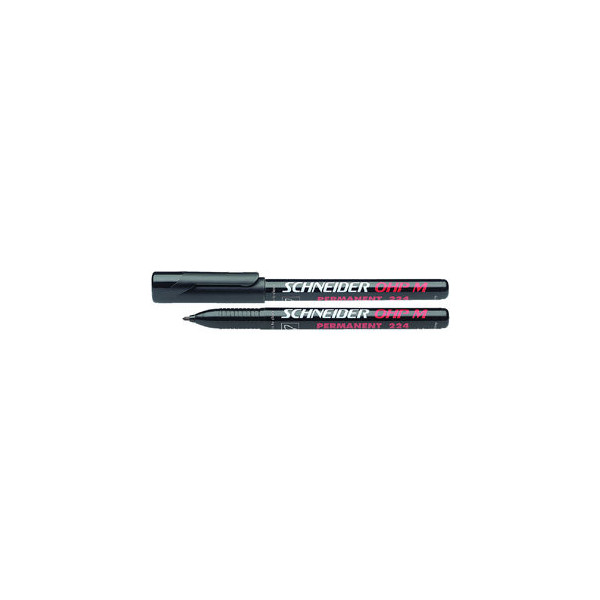 10 Stück Schneider Folienstift Maxx, SN1201, schwarz, 1mm, Rundspitze, nachfüllbar 4004675012012 Schneider