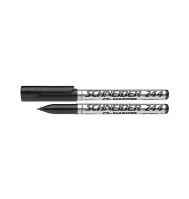 CD-Marker Maxx 244, SN124401, 3 St&uuml;ck/Packung, schwarz, 0,7mm Rundspitze