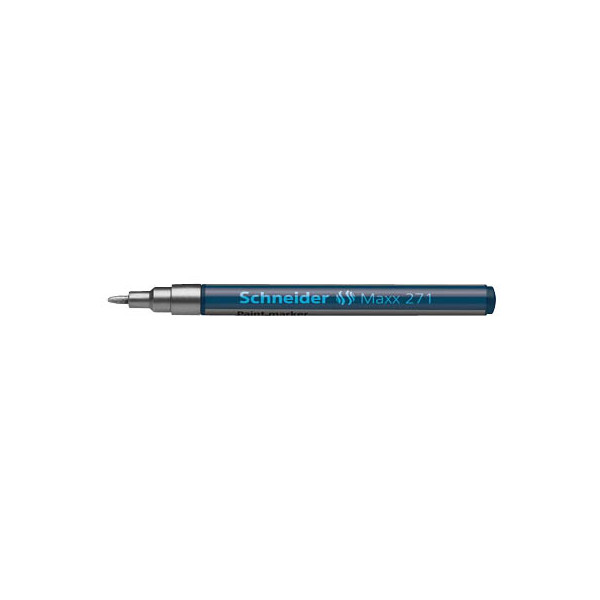 10 Stück Schneider Lackmarker Maxx 271, SN127154, Stift, silber, 1-2mm Rundspitze 4004675009579 Schneider