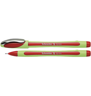 Fineliner Xpress, 190002, hellgr&uuml;n/rot (Schreibfarbe: rot), 0,8mm