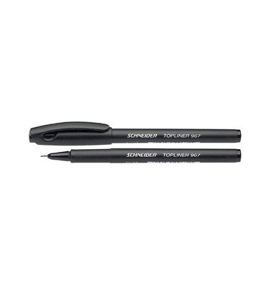Fineliner Topliner 967, SN9671, schwarz (Schreibfarbe: schwarz), 0,4mm