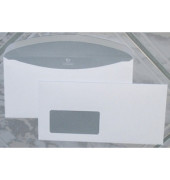 Kuvertierhüllen Euronorm 1 C6/5 mit Fenster nassklebend 80g weiß 1000 Stück