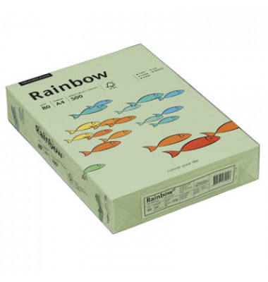 Rainbow Coloured Paper hellgrün pastell A4 80g Kopierpapier 500 Blatt