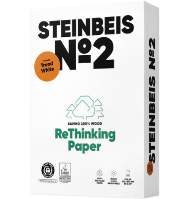 Recyclingpapier No. 2 (ehem.: Trend White) K1501666080D A4 80g weiß 80er Weiße 2-fach-Lochung 