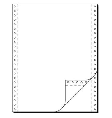 Computerpapier 2-fach 240mm x 12 Zoll selbstdurchschreibend blanco weiß 60/57g 1000 Blatt Computerpapier 2-fach 240mm x 12 Zoll selbstdurchschreibend blanco weiß 60/57g 1000 Blatt