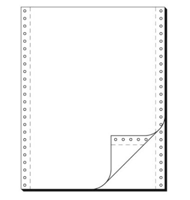 Endlospapier 32242, A4 hoch blanko, 2-fach, 12 Zoll x 240 mm, 1000 Sätze