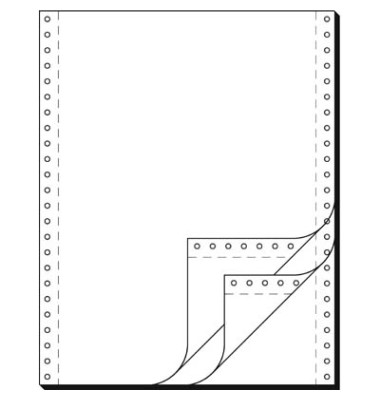 Endlospapier 32243, A4 hoch blanko, 3-fach, 12 Zoll x 240 mm, 600 Sätze