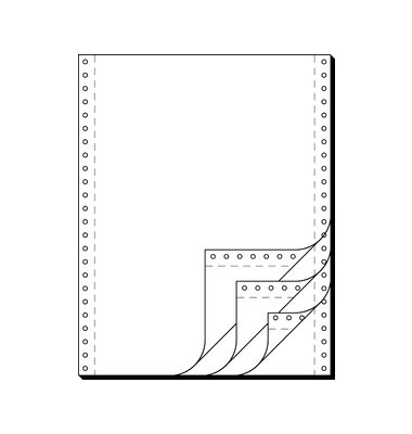 Computerpapier 4-fach 240mm x 12 Zoll selbstdurchschreibend blanco weiß 60/53/57g 500 Blatt Computerpapier 4-fach 240mm x 12 Zoll selbstdurchschreibend blanco weiß 60/53/57g 500 Blatt
