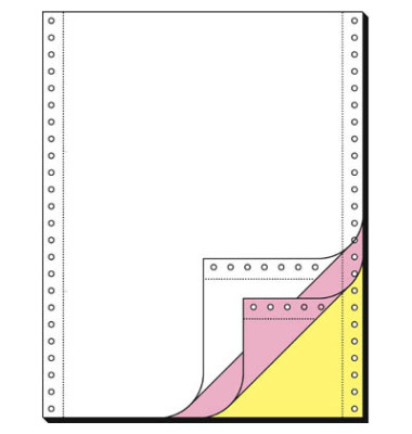 Computerpapier 3-fach 240mm x 12 Zoll blanko LP SD 70g weiß 600 Blatt Computerpapier 3-fach 240mm x 12 Zoll blanko LP SD 70g weiß 600 Blatt