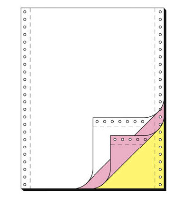 Endlospapier 33243, A4 hoch blanko, 3-fach, 12 Zoll x 240 mm, 600 Sätze