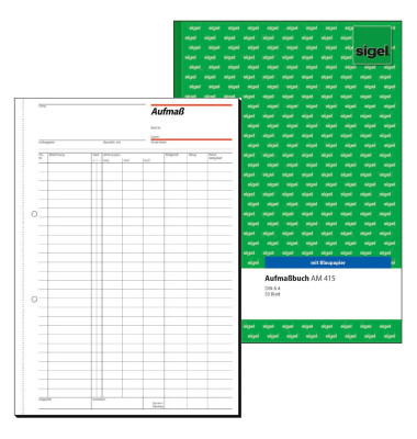 Aufmaßbuch AM415, A4, 1x 50 Blatt