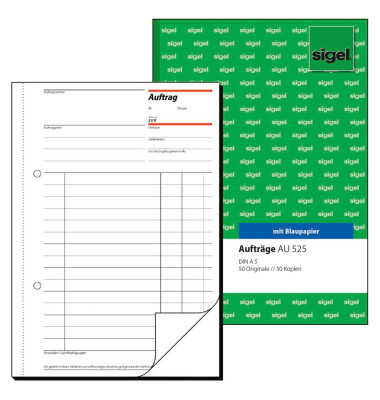 Auftragsbuch AU525 mit Durchschlag A5