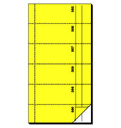 Bonbuch BO096 360 Abrisse selbstdurchschreibend gelb 105x200mm 2x60 Blatt