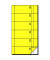 Bonbuch BO096 360 Abrisse selbstdurchschreibend gelb 105x200mm 2x60 Blatt