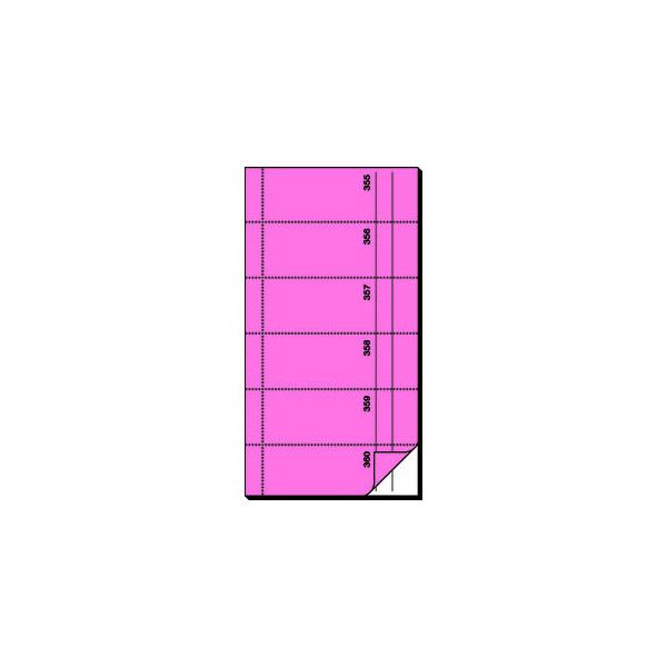5 Stück Sigel Bonbuch BO098 360 Abrisse selbstdurchschreibend rosa 105x200mm 2x60 Blatt 4004360920462 Sigel