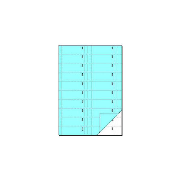 10 Stück Sigel Bonbuch BO115 1000 Abrisse hellblau A4 2x 50 Blatt 4004360920523 Sigel